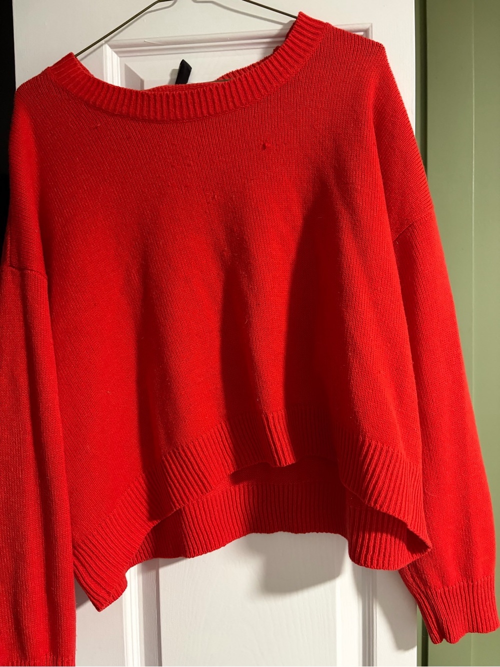 Red Women's Knit Sweater - Classic Crewneck US XL- H&M Divided Brand